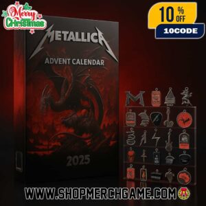 Metallica M72 Adelaide Australia Tour On November 5 2025 At Adelaide Oval Pop-Up Exclusive Poster Artwork By Ken Taylor Christmas Gifts Advent Calendar Set 24 Ornament Collection