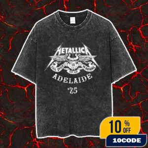 Metallica M72 Adelaide Pop-Up Exclusive Artwork Australia Tour On November 5 2025 At Adelaide Oval Full Speed Or Nothing Est 1981 Logo Vintage Washed Unisex T-Shirt