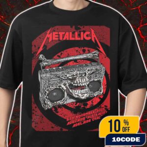 Metallica M72 Adelaide World Tour Event Poster Artwork By Glenno Smith On November 5th 2025 At Adelaide Oval Australia Merch Unisex T-Shirt