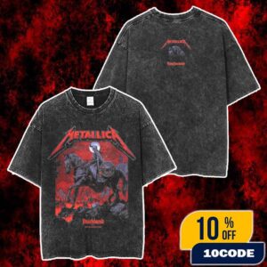 Metallica M72 Auckland Pop-Up Shop Exclusive Event Tee Artwork By Ken Taylor On November 19 2025 At Eden Park New Zealand World Tour Merch Unisex Two Sided Washed T-Shirt