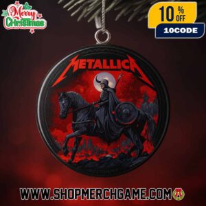 Metallica M72 Auckland Pop-Up Shop Exclusive Poster Artwork By Ken Taylor On November 19 2025 At Eden Park New Zealand World Tour Christmas Gift Tree Decorations Ornament