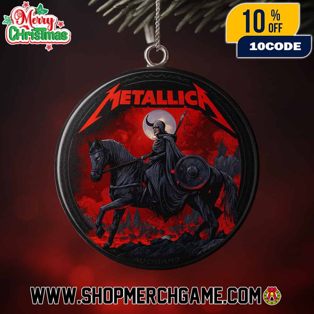 Metallica M72 Auckland Pop-Up Shop Exclusive Poster Artwork By Ken Taylor On November 19 2025 At Eden Park New Zealand World Tour Christmas Gift Tree Decorations Ornament Metallica M72 Auckland Pop-Up Shop Exclusive Poster Artwork By Ken Taylor On November 19 2025 At Eden Park New Zealand World Tour Christmas Gift Tree Decorations Ornament
