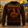Ghost Band Ugly Christmas Sweater Black Knitted Pullover Papa Nihil Swedish Metal Holiday Jumper With Skulls Crosses Winter Festive Apparel