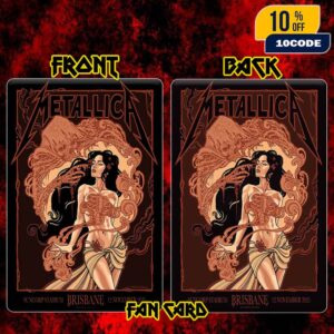 Metallica M72 Brisbane Exclusive Limited Edition Poster Event Artwork By Teniele Sadd World Tour On November 12 2025 At Suncorp Stadium Australia Fan Card