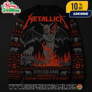 Metallica M72 Brisbane Exclusive Pop-Up Poster Event Artwork By Ken Taylor World Tour On November 12 2025 At Suncorp Stadium Australia Christmas Gift For Fans Ugly Sweater Shirt