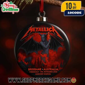 Metallica M72 Brisbane Exclusive Pop-Up Poster Event Artwork By Ken Taylor World Tour On November 12 2025 At Suncorp Stadium Australia Christmas Tree Decorations Ornament