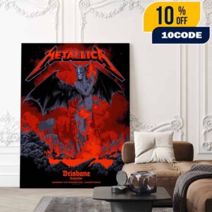Metallica M72 Brisbane Exclusive Pop-Up Poster Event Artwork By Ken Taylor World Tour On November 12 2025 At Suncorp Stadium Australia Poster Canvas Home Decor