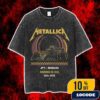 Metallica x Formula 1 Qatar Grand Prix On November 30 2025 At Lusail International Circuit Racing Event Doha Merchandise Track Map Outline Artwork Unisex Two Sided Washed T-Shirt
