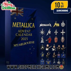 Metallica M72 Melbourne 2025 Advent Calendar 24 Day Holiday Countdown Collectible Metal Band Christmas Limited Edition Ornament Set Unisex Gift