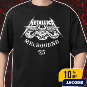 Metallica M72 Melbourne World Tour On November 8 2025 At Marvel Stadium Docklands Australia Event Artwork Full Speed Or Nothing Est 1981 By Tony Squindo Merch Unisex T-Shirt