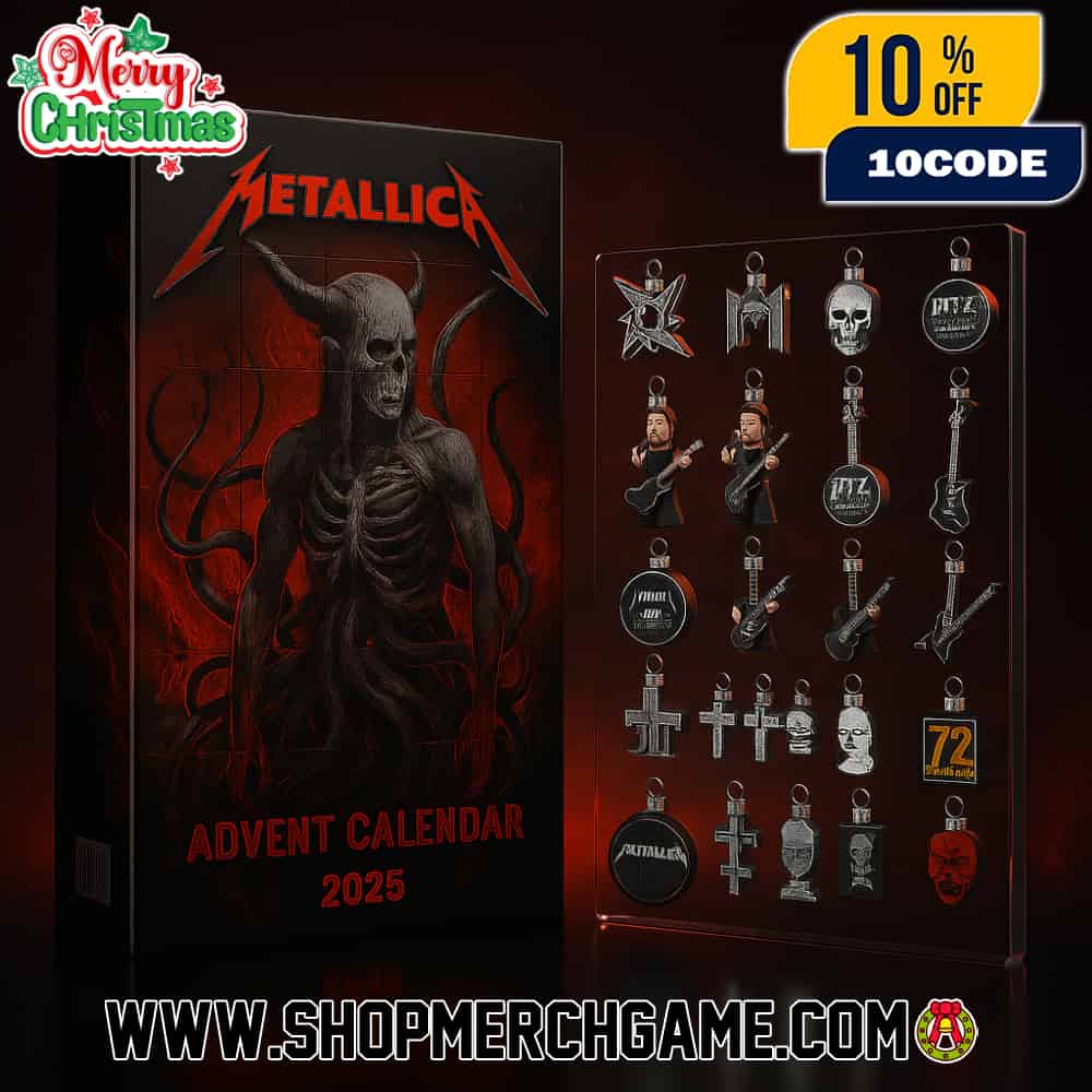 Metallica M72 Melbourne World Tour On November 8 2025 At Marvel Stadium Docklands Australia Event Poster Artwork By Ken Taylor Metallica Advent Calendar Christmas Set 24 Ornaments Metallica M72 Melbourne World Tour On November 8 2025 At Marvel Stadium Docklands Australia Event Poster Artwork By Ken Taylor Metallica Advent Calendar Christmas Set 24 Ornaments