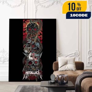 Metallica M72 Melbourne World Tour On November 8 2025 At Marvel Stadium Docklands Australia Event Poster Artwork By Rhys Cooper Poster Canvas Home Decor
