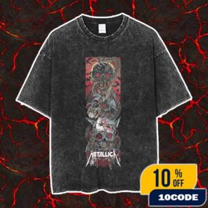 Metallica M72 Melbourne World Tour On November 8 2025 At Marvel Stadium Docklands Australia Event Poster Artwork By Rhys Cooper Vintage Washed Unisex T-Shirt