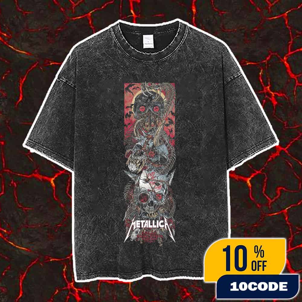Metallica M72 Melbourne World Tour On November 8 2025 At Marvel Stadium Docklands Australia Event Poster Artwork By Rhys Cooper Vintage Washed Unisex T-Shirt Metallica M72 Melbourne World Tour On November 8 2025 At Marvel Stadium Docklands Australia Event Poster Artwork By Rhys Cooper Vintage Washed Unisex T-Shirt