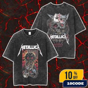 Metallica M72 Melbourne World Tour On November 8 2025 At Marvel Stadium Docklands Australia Event Tee Artwork By Rhys Cooper Merch Unisex Two Sided Washed T-Shirt