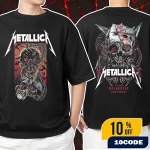 Metallica M72 Melbourne World Tour On November 8 2025 At Marvel Stadium Docklands Australia Event Tee Artwork By Rhys Cooper Unisex T-Shirt Merchandise