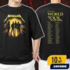 Metallica M72 World Tour 2025-2026 Tour Dates Backprint And Skull Artwork Unisex T-Shirt Merchandise