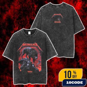 Metallica M72 Sydney Exclusive Pop-Up Event Tee World Tour Artwork By Ken Taylor On November 15 2025 At Accor Stadium Australia Merch Unisex Two Sided Washed T-Shirt