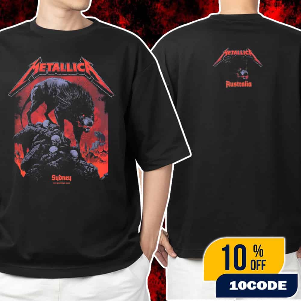 Metallica M72 Sydney Exclusive Pop-Up Event Tee World Tour Artwork By Ken Taylor On November 15 2025 At Accor Stadium Australia Unisex T-Shirt Merchandise Metallica M72 Sydney Exclusive Pop-Up Event Tee World Tour Artwork By Ken Taylor On November 15 2025 At Accor Stadium Australia Unisex T-Shirt Merchandise