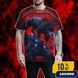 Metallica M72 Sydney Exclusive Pop-Up Poster Event World Tour Artwork By Ken Taylor On November 15 2025 At Accor Stadium Australia All Over Print Graphic T-Shirt, Hoodie