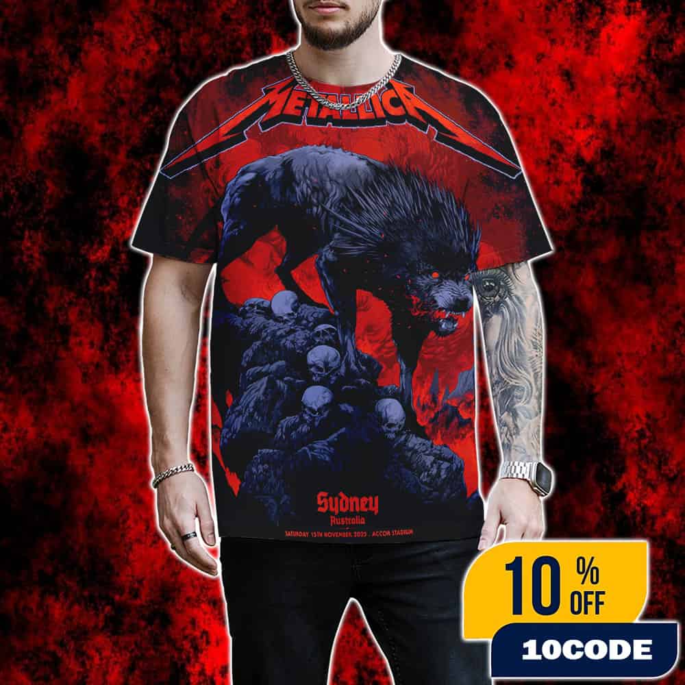 Metallica M72 Sydney Exclusive Pop-Up Poster Event World Tour Artwork By Ken Taylor On November 15 2025 At Accor Stadium Australia All Over Print Graphic T-Shirt, Hoodie Metallica M72 Sydney Exclusive Pop-Up Poster Event World Tour Artwork By Ken Taylor On November 15 2025 At Accor Stadium Australia All Over Print Graphic T-Shirt, Hoodie