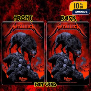 Metallica M72 Sydney Exclusive Pop-Up Poster Event World Tour Artwork By Ken Taylor On November 15 2025 At Accor Stadium Australia Fan Card