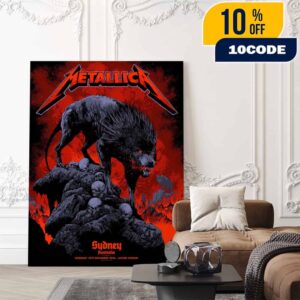 Metallica M72 Sydney Exclusive Pop-Up Poster Event World Tour Artwork By Ken Taylor On November 15 2025 At Accor Stadium Australia Poster Canvas Home Decor