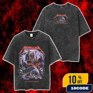 Metallica M72 Sydney World Tour Event Tee Artwork By Blair Sayer On November 15th 2025 At Accor Stadium Australia Merch Unisex Two Sided Washed T-Shirt
