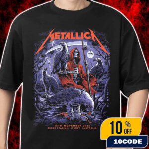 Metallica M72 Sydney World Tour Poster Event Artwork By Blair Sayer On November 15th 2025 At Accor Stadium Australia Merch Unisex T-Shirt