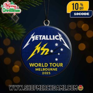 Metallica World Tour M72 Melbourne 2025 Christmas Ornament Tree Decorations Best Gift