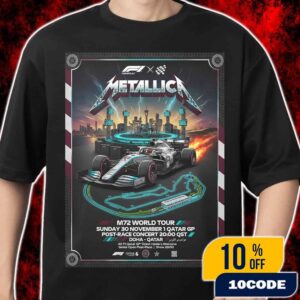 Metallica x Formula 1 Qatar Grand Prix M72 World Tour On November 30 2025 At Lusail International Circuit Doha Post-Race Concert Mercedes AMG Petronas F1 Car Merch Unisex T-Shirt