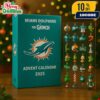 Miami Dolphins x The Grinch Advent Calendar 2025 Ornament Set 24 Day Holiday Countdown NFL Christmas Collectible Decorations Limited Edition