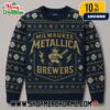 Metallica Creeping Death Ugly Sweater With Pharaoh Death Skull Design Black Gold Silver Knit Holiday Pullover Christmas Metal Band Apparel Unisex Metallica Creeping Death Ugly Sweater With Pharaoh Death Skull Design Black Gold Silver Knit Holiday Pullover Christmas Metal Band Apparel Unisex