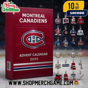 Montreal Canadiens 116th Anniversary 2025 Advent Calendar 24 Days Christmas Countdown Ornament Charm Collection NHL Hockey Red White And Blue Holiday Collectible Gift Set