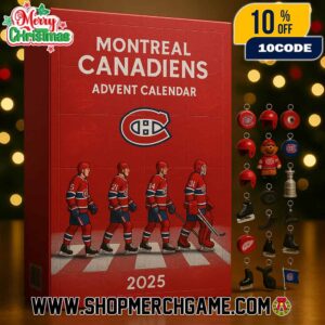 Montreal Canadiens Advent Calendar 2025 Ornament 24x Stanley Cup Champions NHL Hockey Countdown 24 Days Christmas Holiday Gift Collectible For Fans Memorabilia