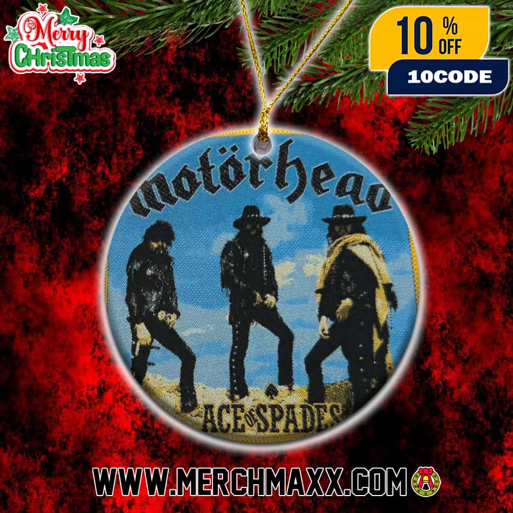 Motorhead Ace Of Spades Christmas Ornament Ceramic Circle Decoration Heavy Metal Holiday Tree Decor Rock Music Gift Motorhead Ace Of Spades Christmas Ornament Ceramic Circle Decoration Heavy Metal Holiday Tree Decor Rock Music Gift
