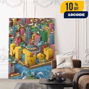 Mt Joy Madison Square Garden September 17 2026 Concert Poster New York City Live From MSG Official Tour 10 Year Anniversary Artwork Colorful NYC Poster Canvas