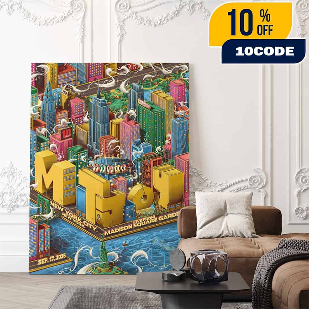 Mt Joy Madison Square Garden September 17 2026 Concert Poster New York City Live From MSG Official Tour 10 Year Anniversary Artwork Colorful NYC Poster Canvas Mt Joy Madison Square Garden September 17 2026 Concert Poster New York City Live From MSG Official Tour 10 Year Anniversary Artwork Colorful NYC Poster Canvas