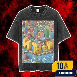 Mt Joy Madison Square Garden September 17 2026 Concert Poster New York City Live From MSG Official Tour 10 Year Anniversary Artwork Colorful NYC Vintage Washed Unisex T-Shirt