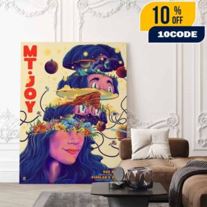 Mt Joy Red Rocks Morrison Colorado And Fiddler’s Green Greenwood Village August 13-14-15 2026 Concert Tour Poster Event Women Face Cosmic Design Poster Canvas Home Decor