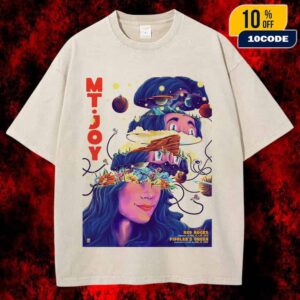 Mt Joy Red Rocks Morrison Colorado And Fiddler’s Green Greenwood Village August 13-14-15 2026 Concert Tour Poster Event Women Face Cosmic Design Washed T-Shirt