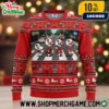 Ohio State Buckeyes 2025 Ugly Christmas Sweater Peanuts Football Knit Holiday Pullover With Snoopy Scarlet And Gray Ohio State Logos