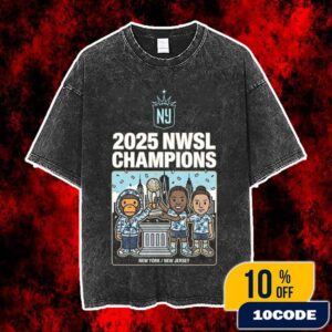 NJ NY Gotham FC x BAPE 2025 NWSL Championship Victory Tee Camo Collaboration Vintage Washed Unisex T-Shirt