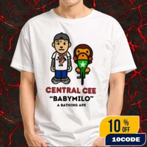 New Collaboration 2025 Central Cee x Bape Babymilo A Bathing Ape Logo Merchandise Unisex T-Shirt