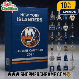 New York Rangers 100th Anniversary 2025 Advent Calendar 24 Days Christmas Countdown Ornament Charm Collection NHL Hockey Blue Red And White Holiday Collectible Gift Set