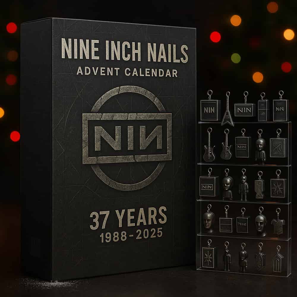 Nine Inch Nails Advent Calendar 37 Years 1988-2025 Ornament Set Band Logo NIN Guitar Holiday Countdown Industrial Collectible Gift Nine Inch Nails Advent Calendar 37 Years 1988-2025 Ornament Set Band Logo NIN Guitar Holiday Countdown Industrial Collectible Gift