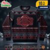 Marilyn Manson One Assassination Under God Tour Ugly Christmas Sweater Black Red Knit Pullover With Crosses Lightning Bolts Fair Isle Pattern Gothic Rock Holiday Winter Jumper