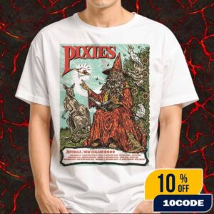 Official Band Pixies Australia New Zealand Tour 2025 November Poster Tour Dates Artwork By Ben Brown Merchandise Unisex T-Shirt