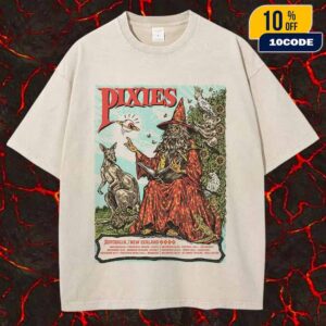 Official Band Pixies Australia New Zealand Tour 2025 November Poster Tour Dates Artwork By Ben Brown Unisex Merch Washed T-Shirt