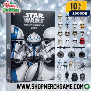 Official Star Wars Advent Calendar 2025 Holiday Countdown Featuring Collectible Clone Trooper And Stormtrooper Helmet Ornaments With Miniature Figures 24 Day Surprise Box